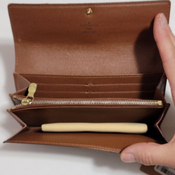 Louis Vuitton Sarah Long Wallet Monogram Portefeiulle Monogram Luxury Designer - Picture 10 of 15